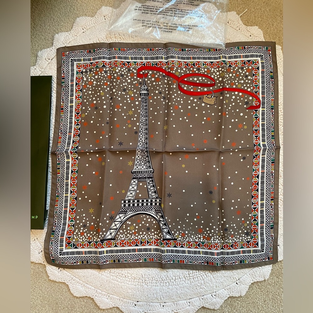 Longchamp Eiffel Tower Print Scarf